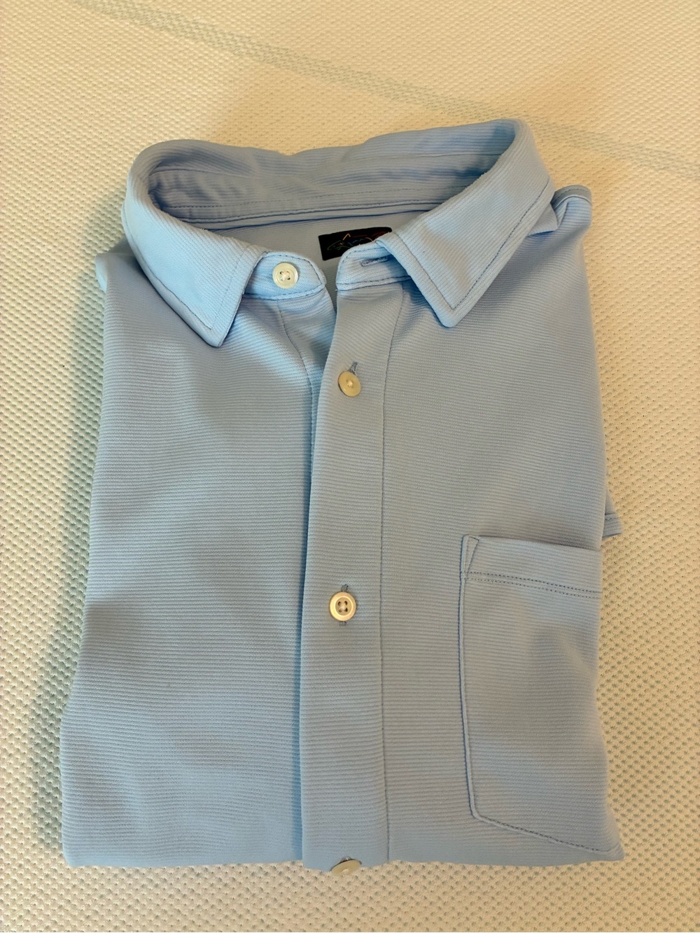 Greg Norman Collection Light Blue Casual Button-Down Shirt
